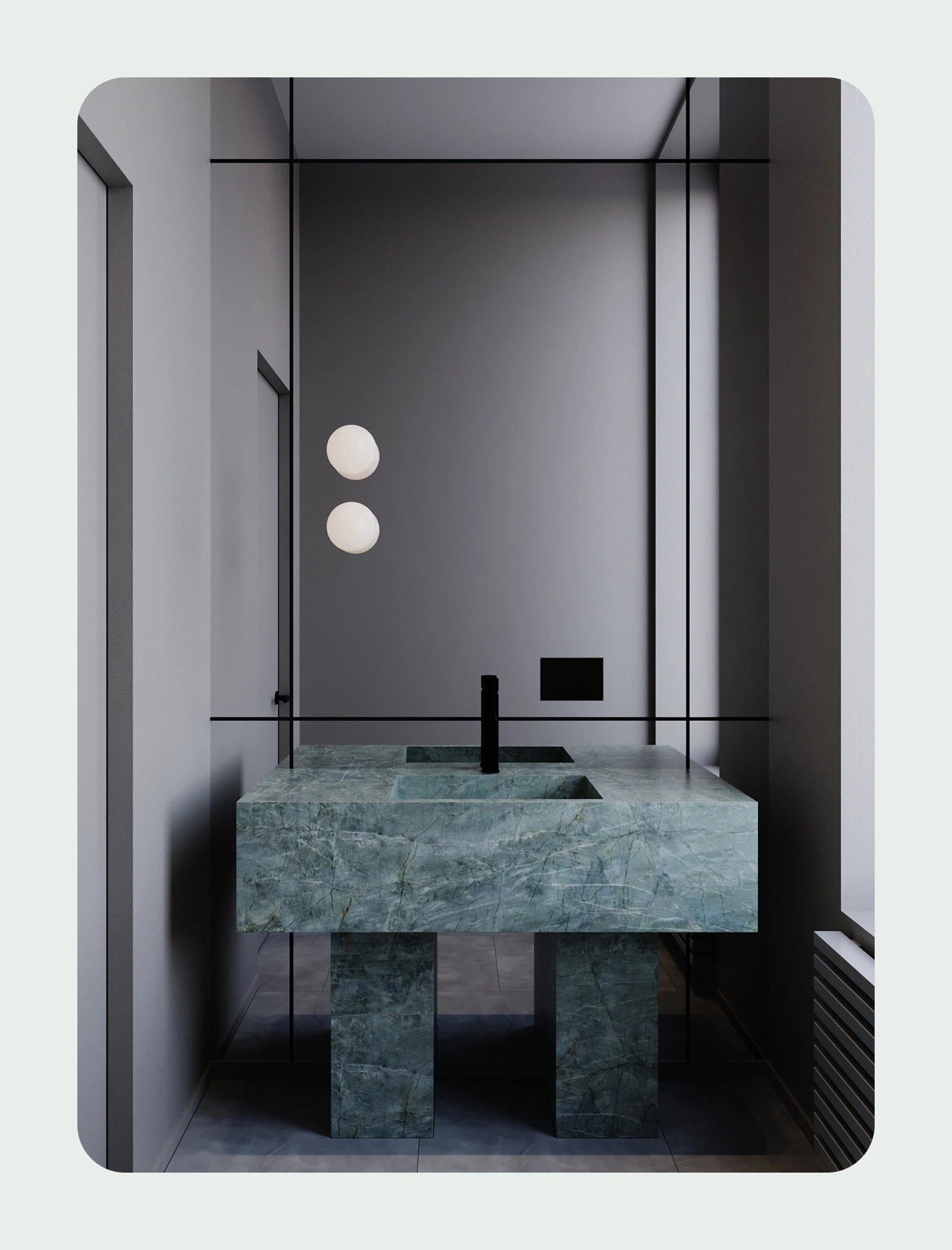 bathroom in dental clinic interior design