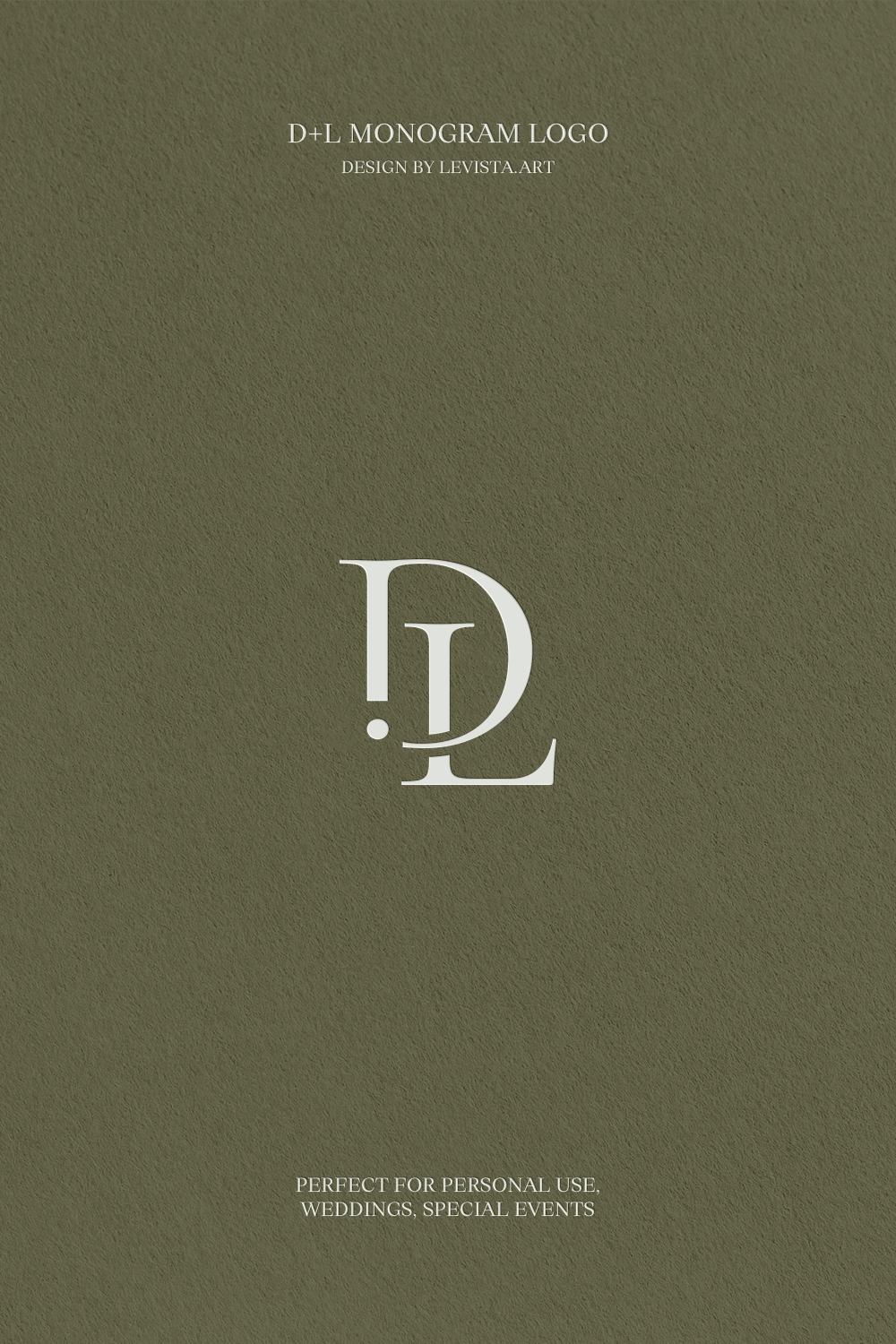 DL monogram logo design for personal use, celebrations, weddings, special events and occasions