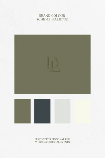 DL monogram logo design color scheme