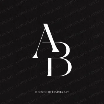 AB Premade monogram logo for wedding, business