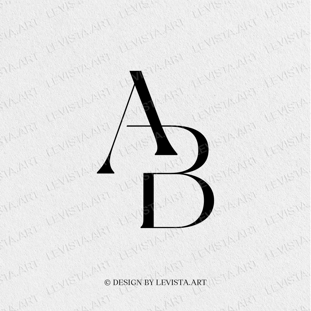 AB Ready-made monogram logo for wedding, business