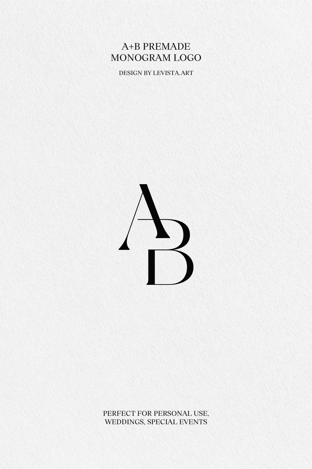 AB premade monogram logo design