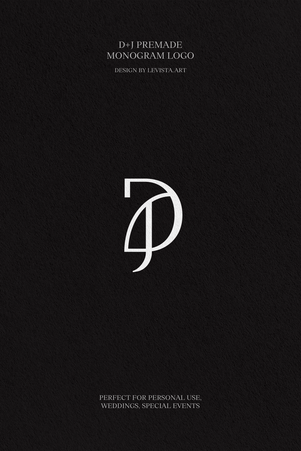 DJ Premade monogram logo design in black