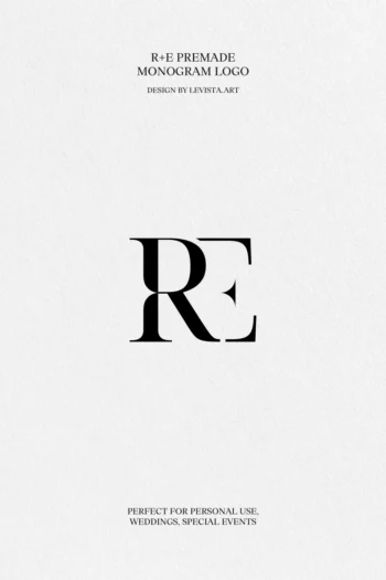 R+E Premade monogram logo design