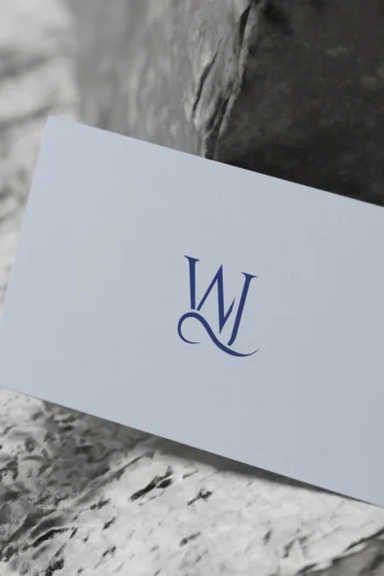 WJ Premade Monogram logo design colour