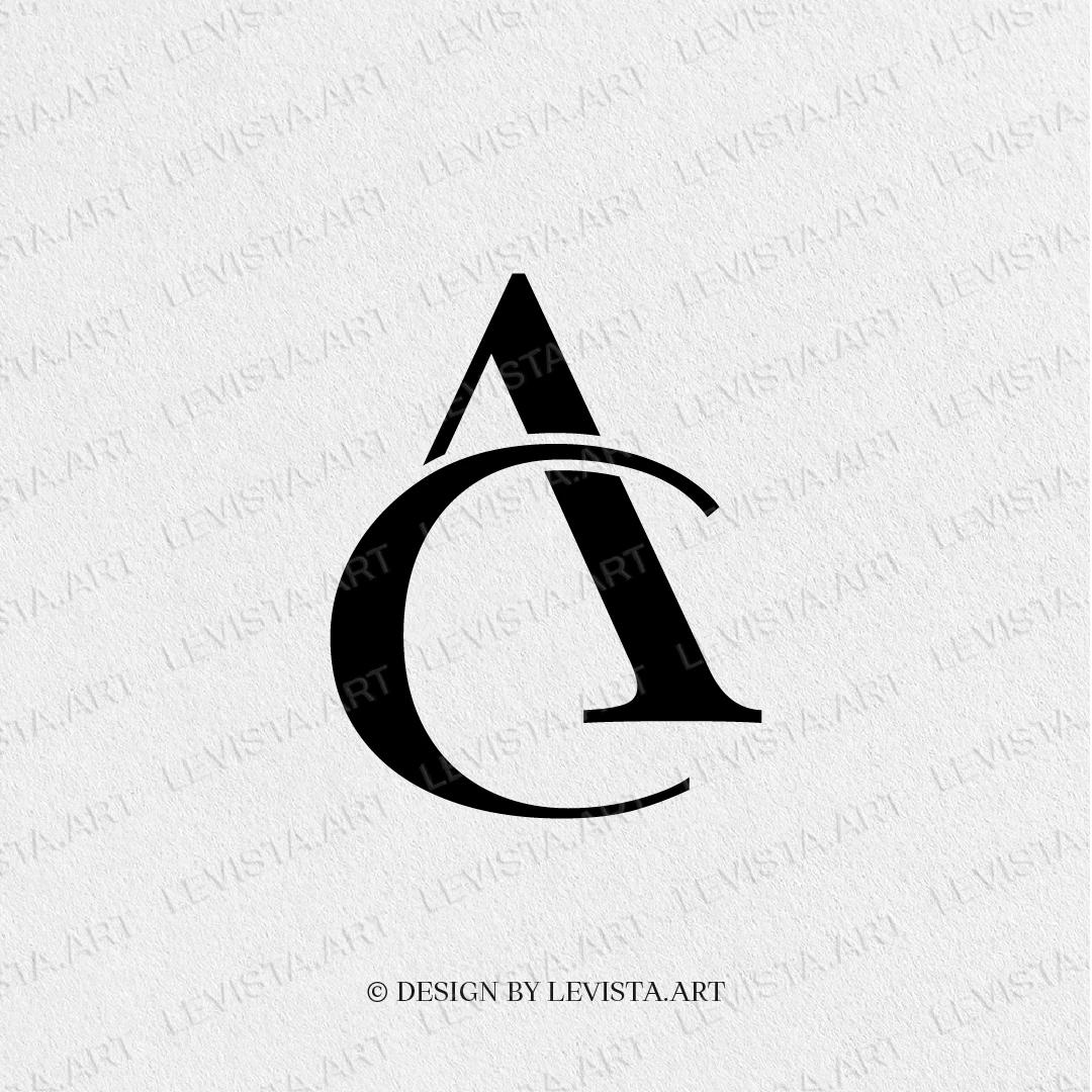 AC Ready-made monogram logo for wedding, business