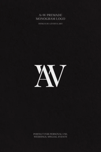 A+W Premade monogram logo design