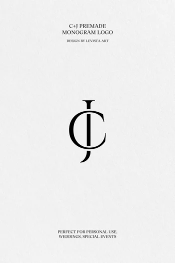 CJ Premade monogram logo design