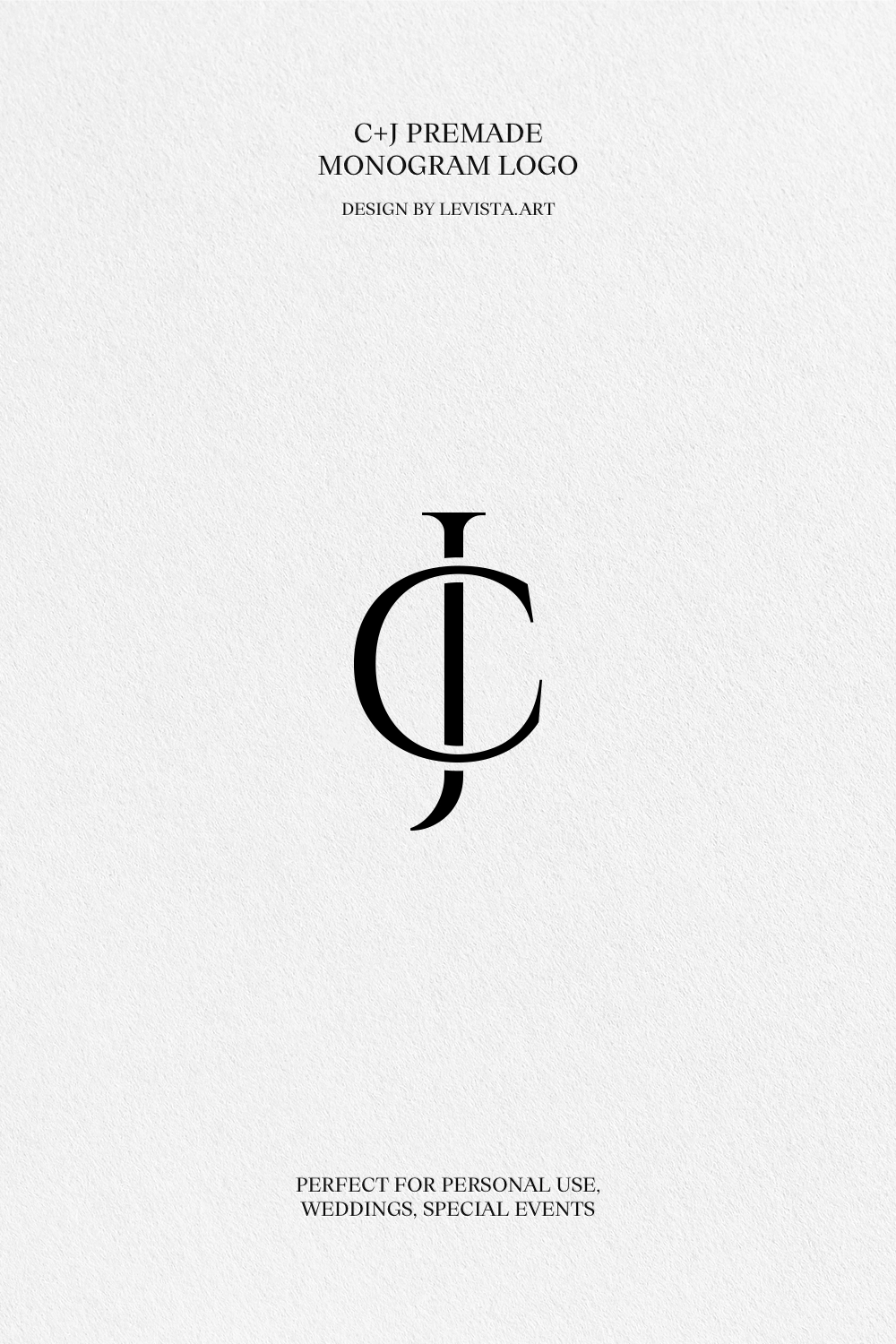 CJ Premade monogram logo design