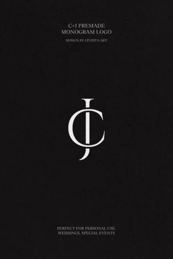 C+J Premade monogram logo design