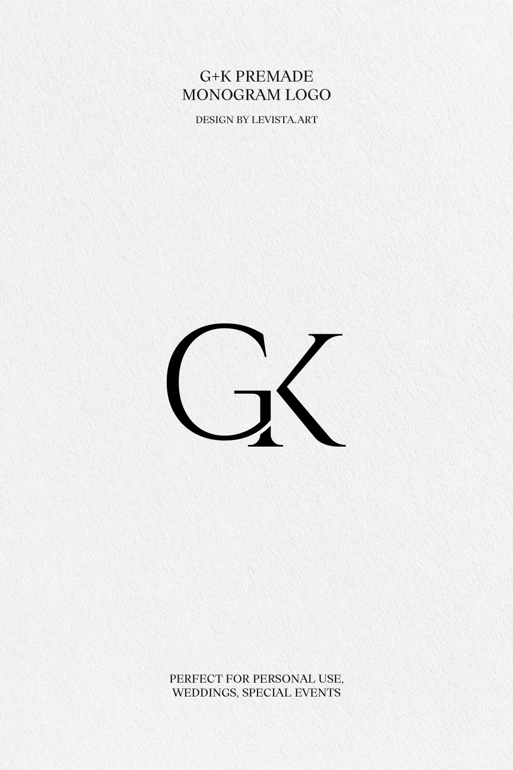 G+K premade monogram logo design