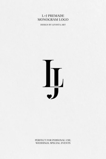 L+J Premade monogram logo design