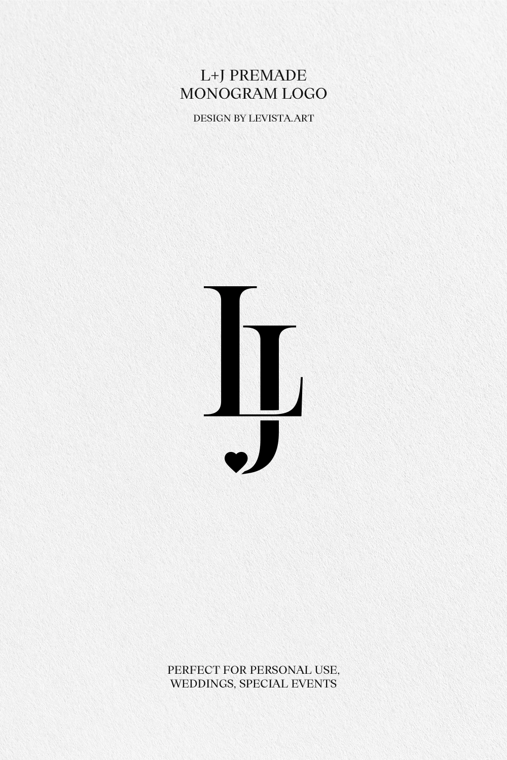 L+J Premade monogram logo design