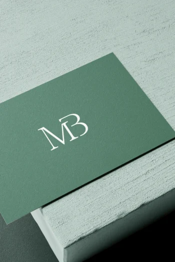 MB Premade monogram logo design business card