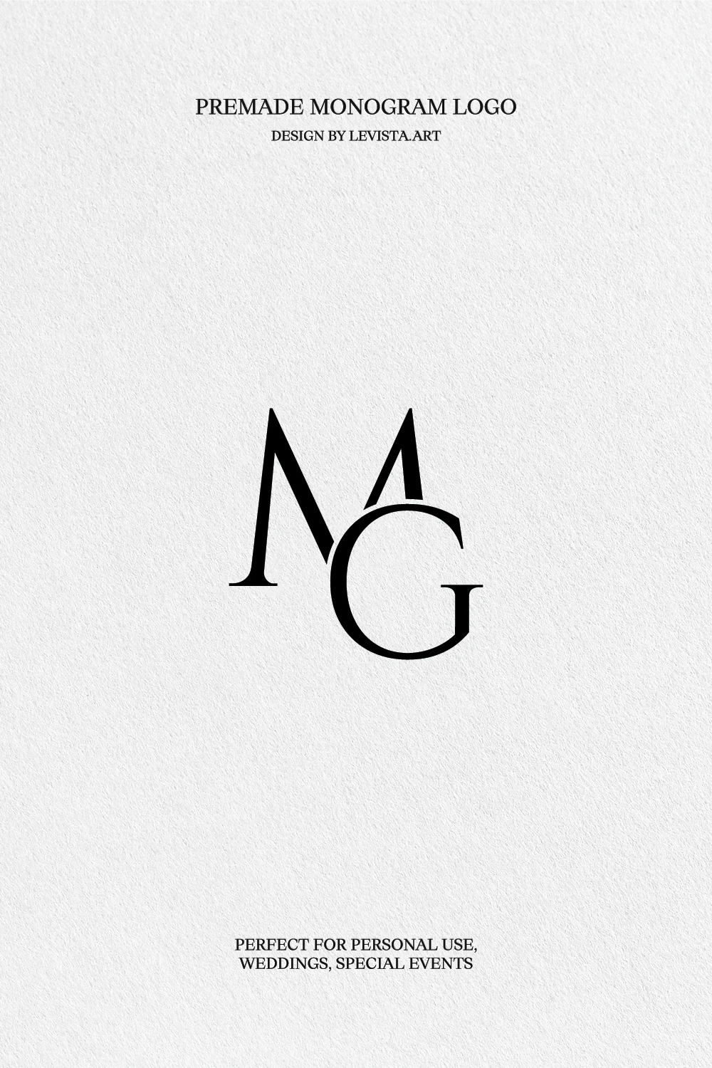 MG Premade Monogram logo design for wedding