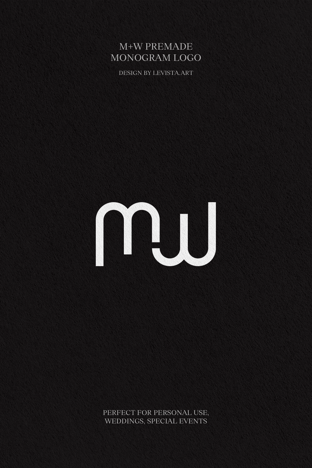 M+W premade monogram logo design