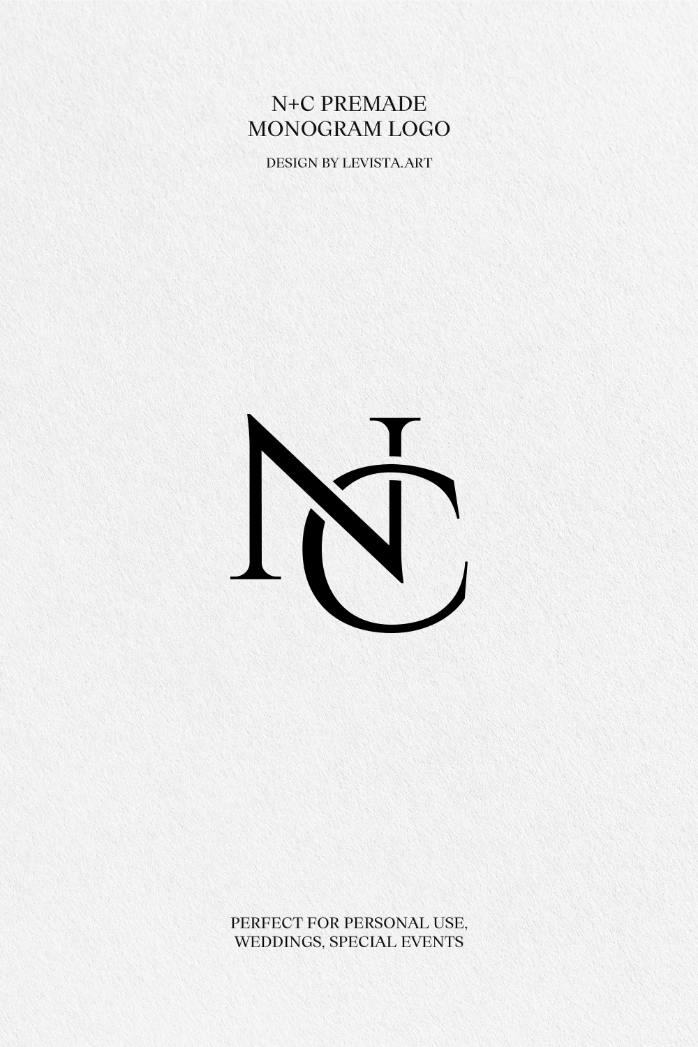 NC Premade monogram logo design