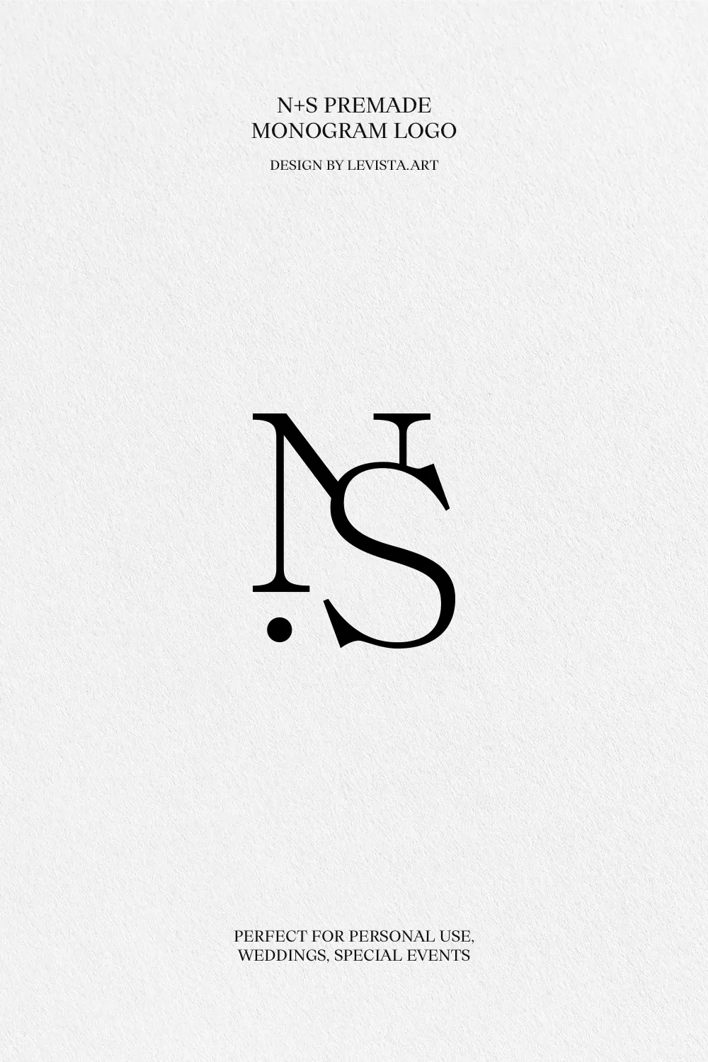 N+S Premade monogram logo design