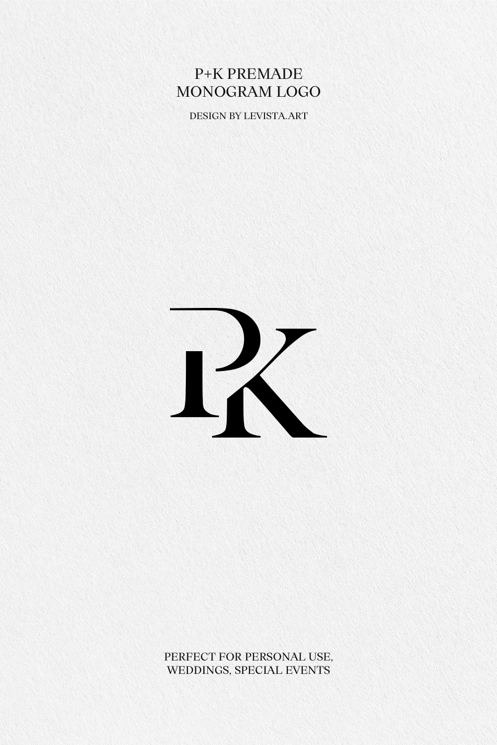 PK premade monogram logo design