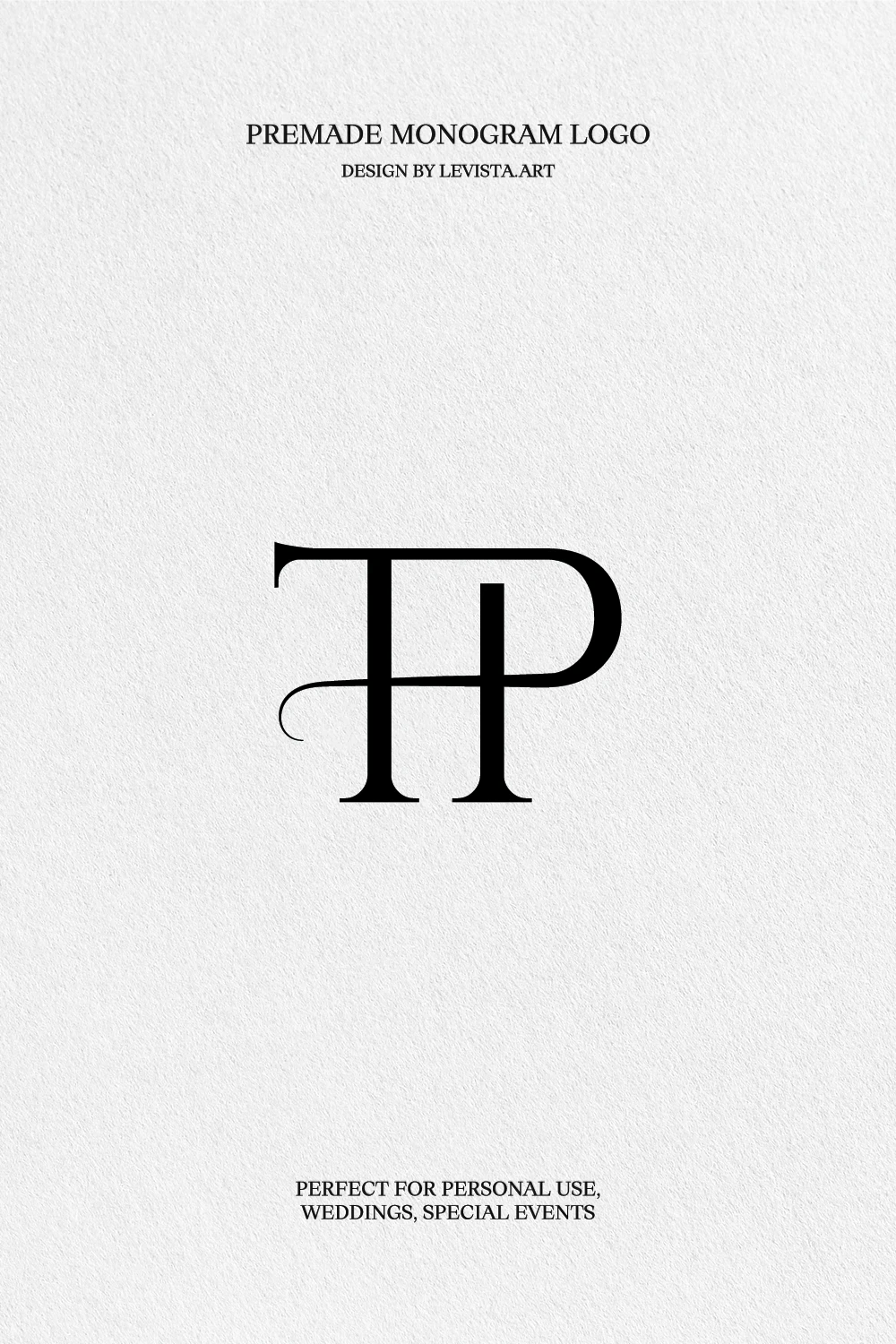 TP Premade Monogram logo design for wedding