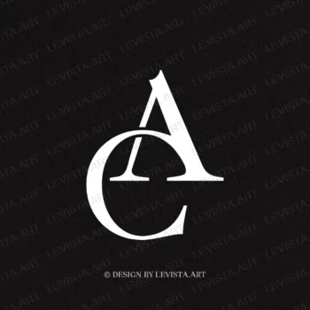 A+C Premade monogram logo for wedding, business