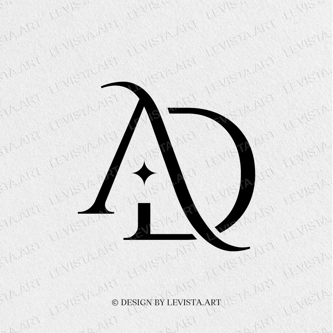 AD Ready-made monogram logo for wedding, business