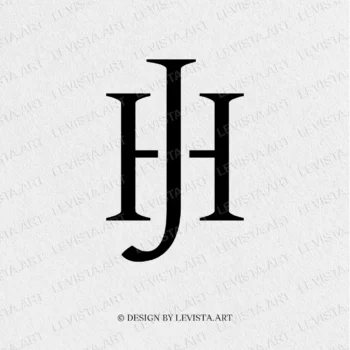 HJ Ready-made monogram logo for wedding, business