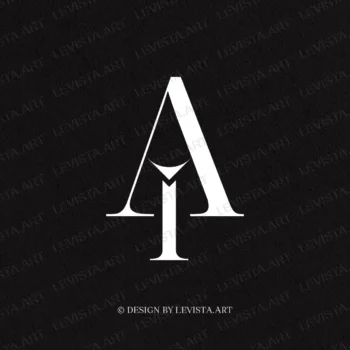 A+I Premade monogram logo for wedding, business