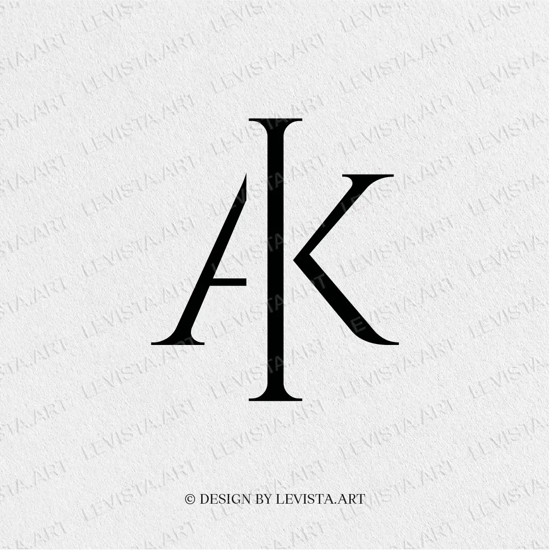 A+K Ready-made monogram logo for wedding, business