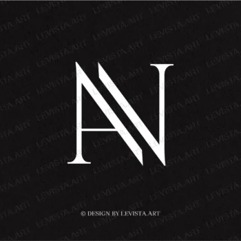 A+N Premade monogram logo for wedding, business