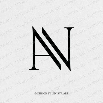 A+N Ready-made monogram logo for wedding, business