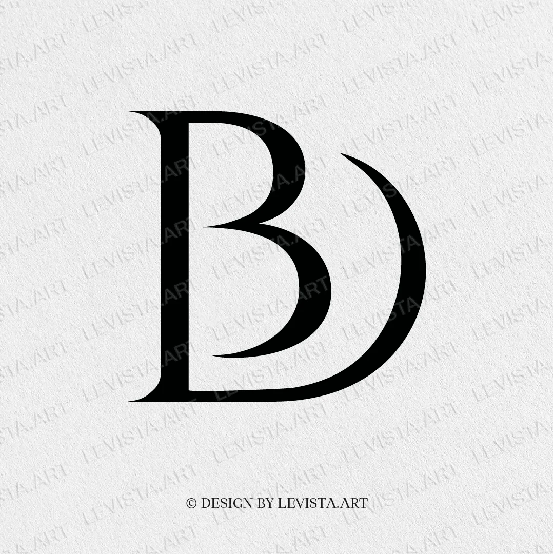 BD DB Ready-made monogram logo for wedding, business