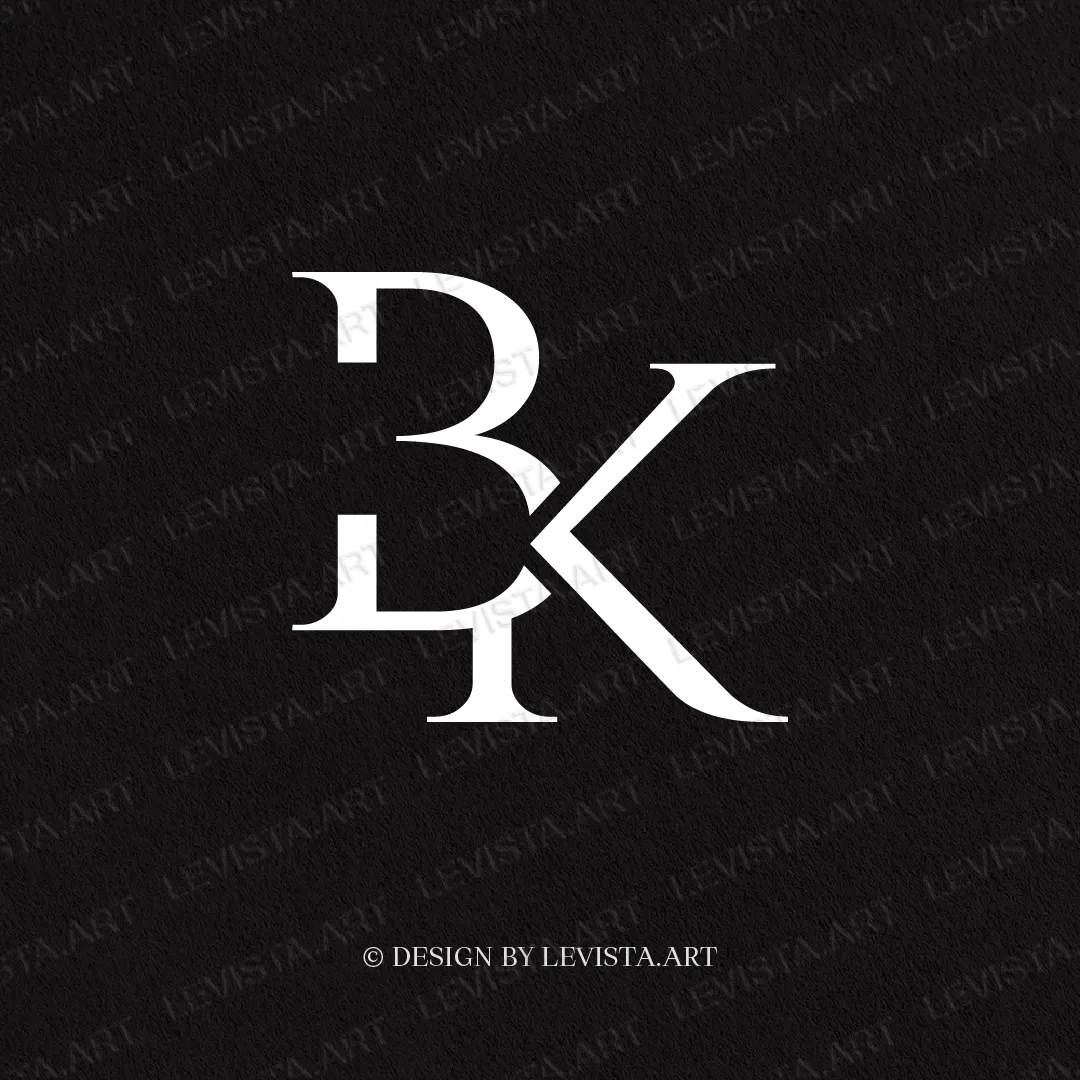 BK Premade monogram logo for wedding, business