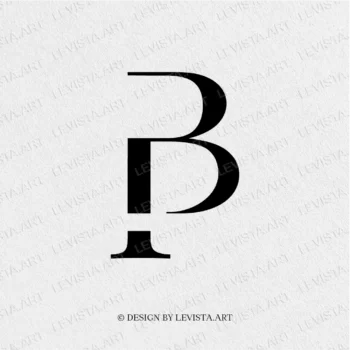 B+P Ready-made monogram logo for wedding, business