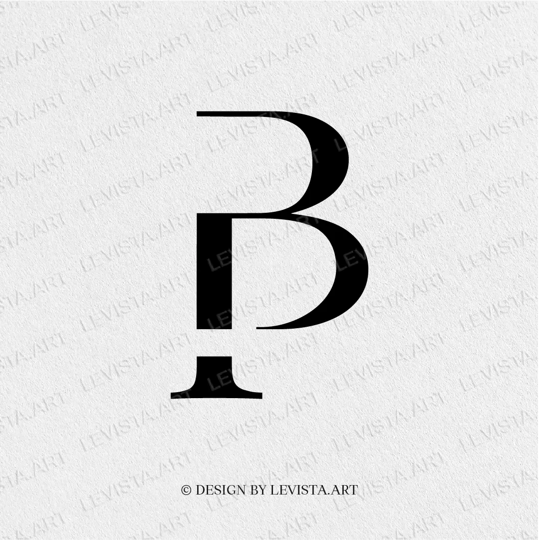 B+P Ready-made monogram logo for wedding, business