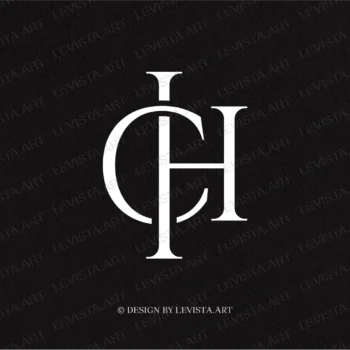 C+H Premade monogram logo for wedding, business