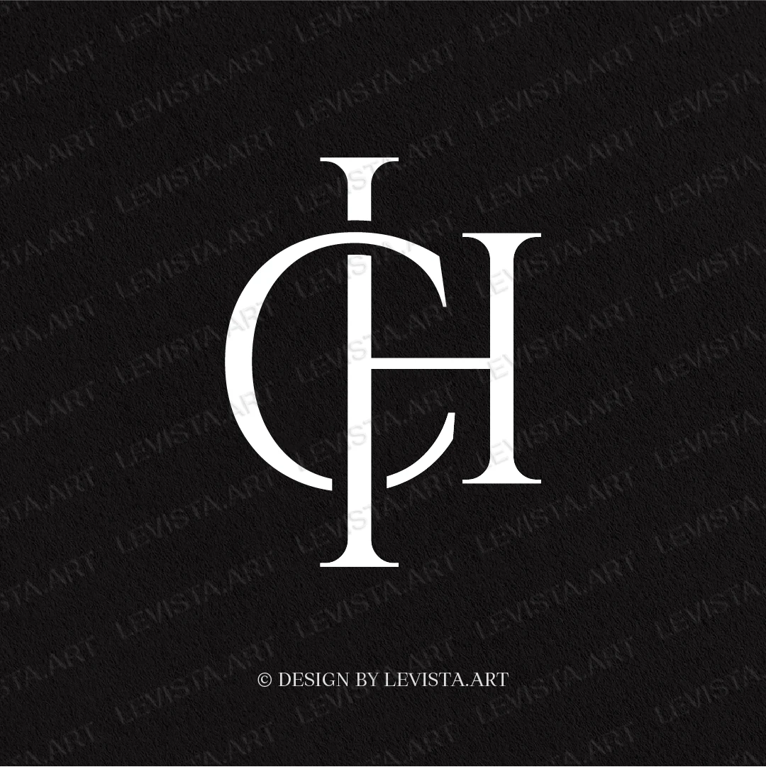 C+H Premade monogram logo for wedding, business