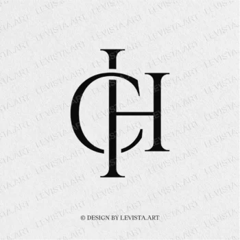 C+H Ready-made monogram logo for wedding, business