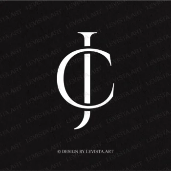 CJ Premade monogram logo for wedding, business