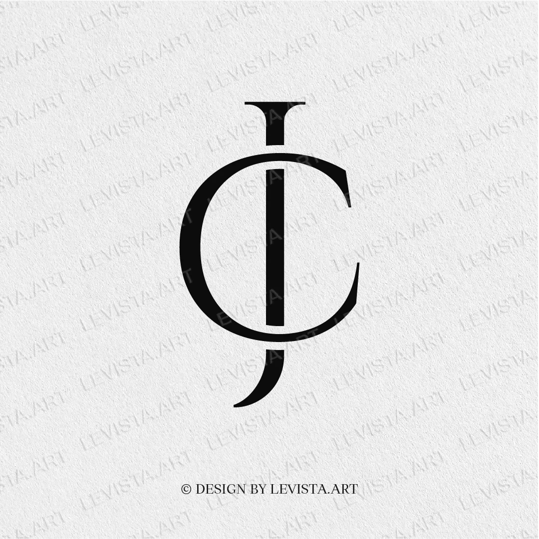 CJ Ready-made monogram logo for wedding, business