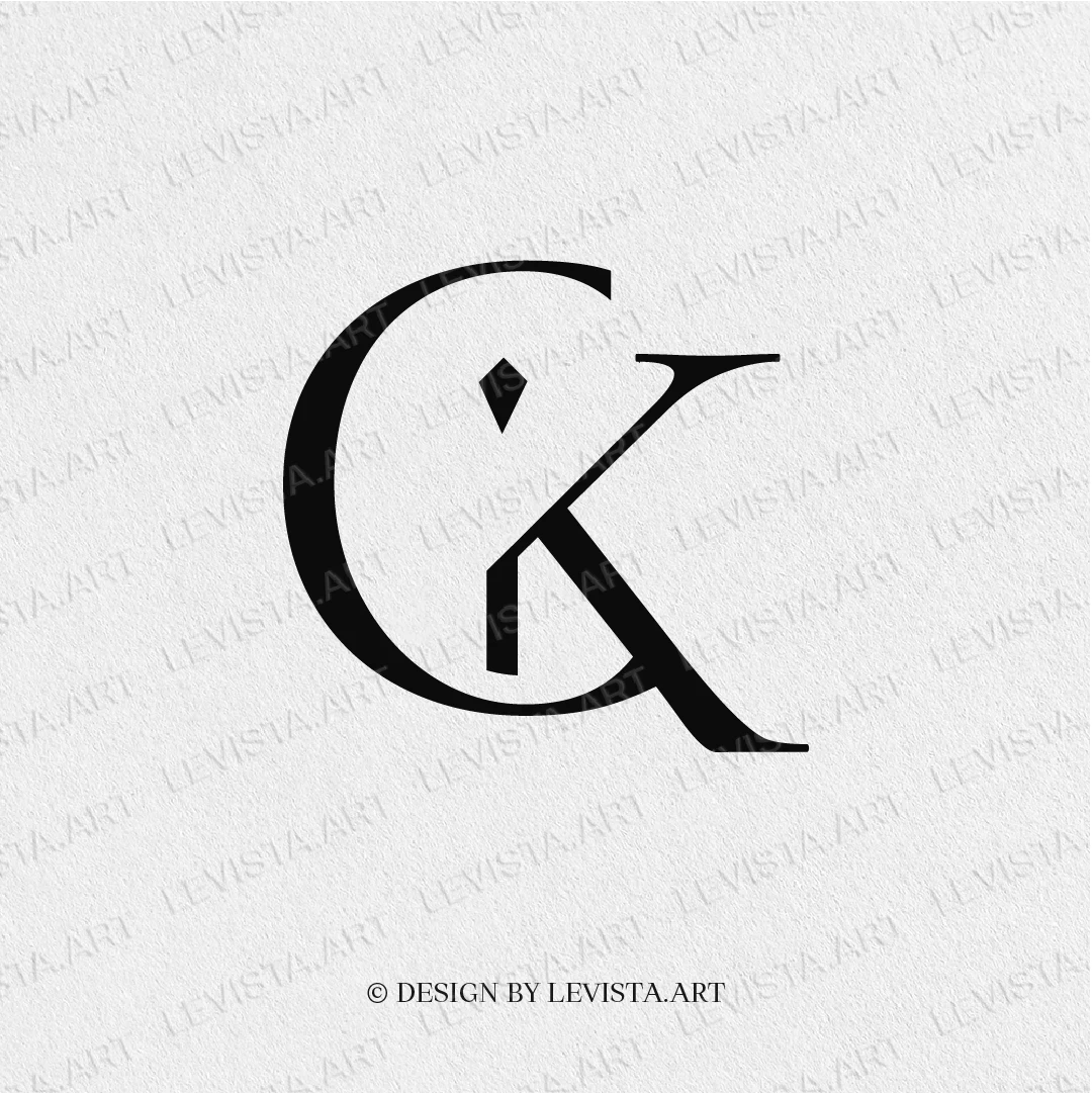 CK Ready-made monogram logo for wedding, business