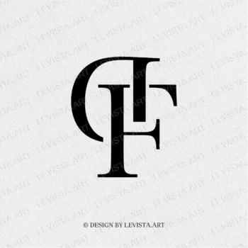 DF Ready-made monogram logo for wedding, business