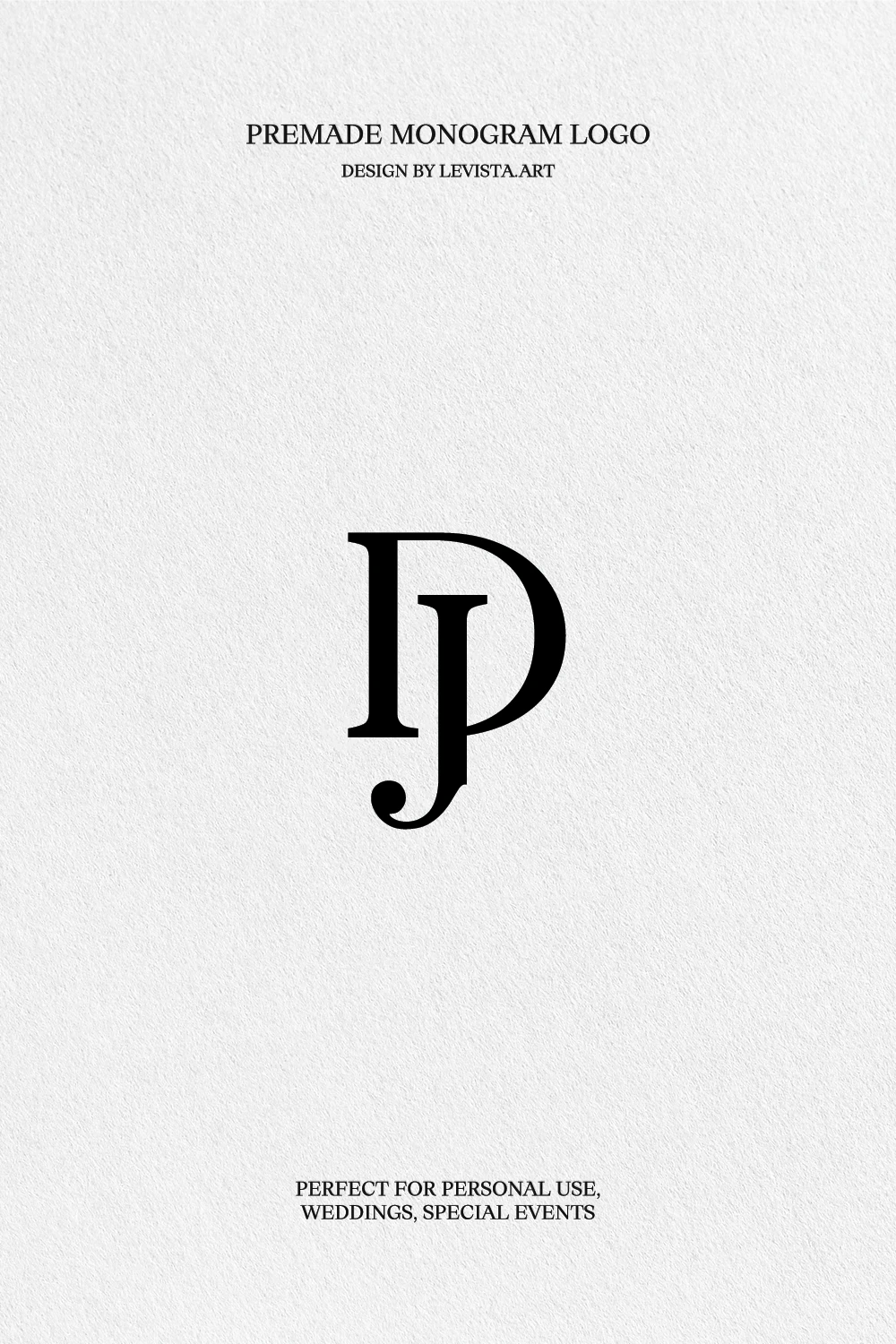 DJ Premade Monogram logo design for wedding