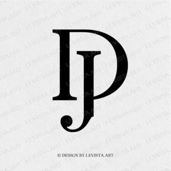 D+J Ready-made monogram logo for wedding, business