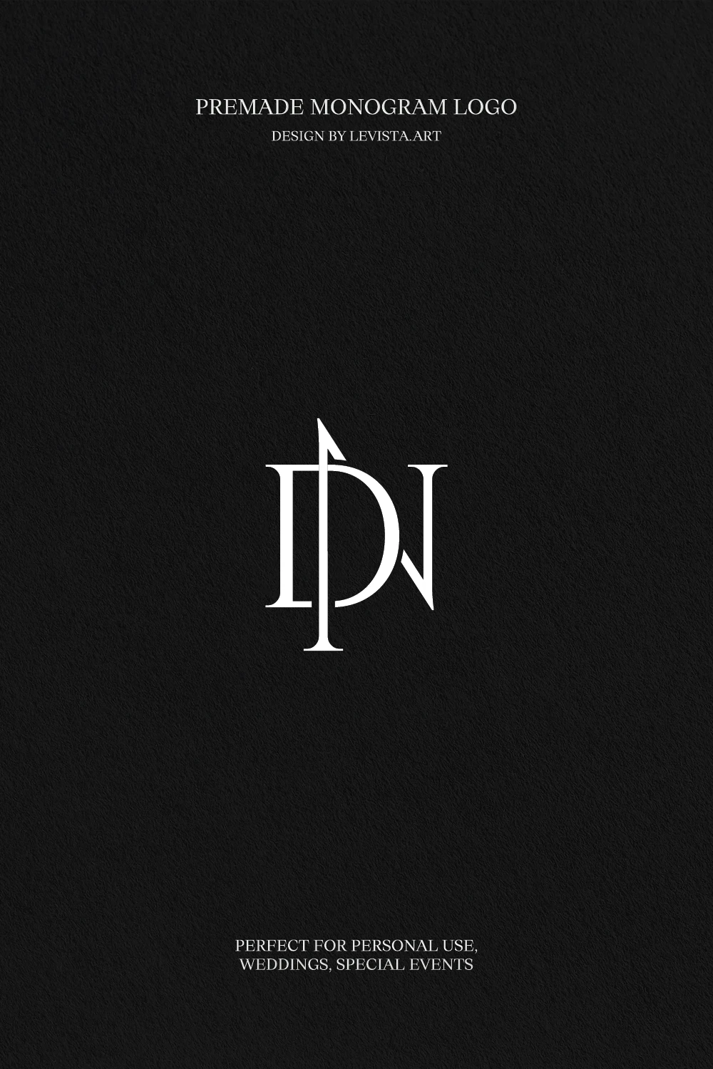 D+N Premade Monogram logo design for wedding