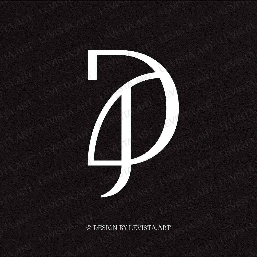 DJ Premade monogram logo for wedding, business