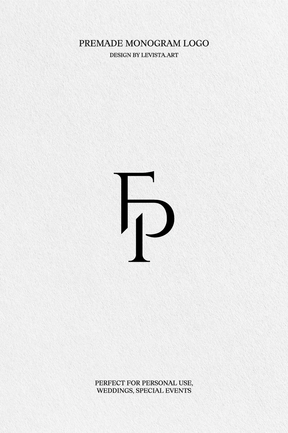 FP Premade Monogram logo design for wedding