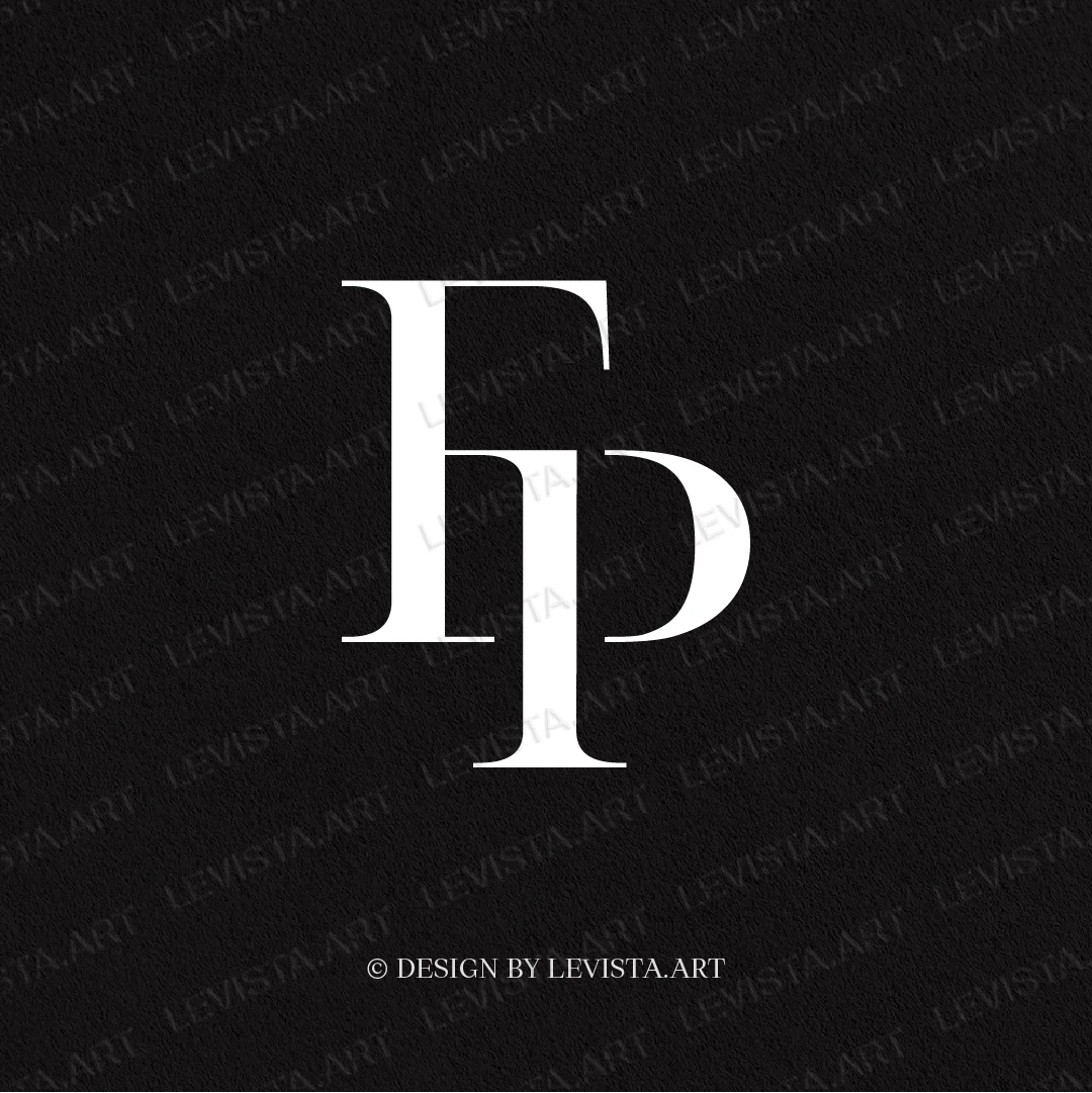 F+P Premade monogram logo for wedding, business