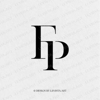 F+P Ready-made monogram logo for wedding, business