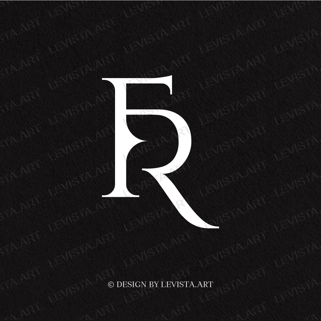 FR Premade monogram logo for wedding, business